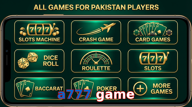 Main screen of A777 Game games page for PK players